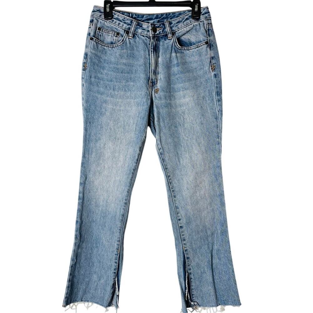 Ksubi Playback Split Hem Straight Leg Jeans Light Wash Size 28
